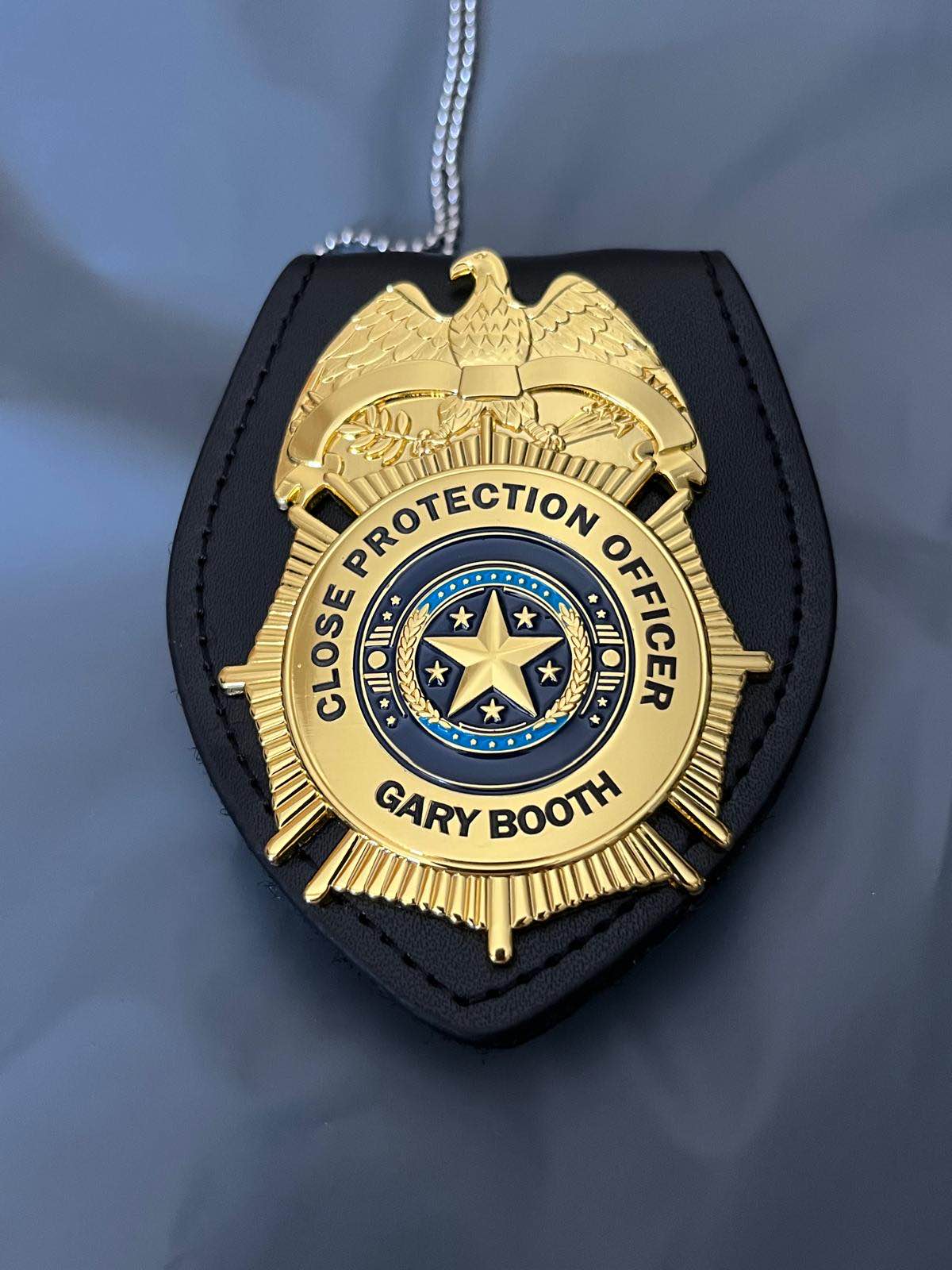 Custom Police Badge 6 in holder